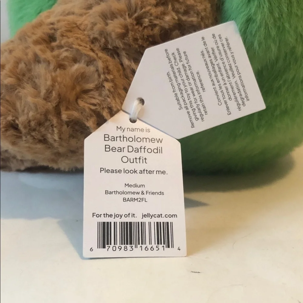 Jellycat  Bartholomew Daffodil costume
